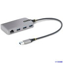 ■StarTech USBハブ/Type-A/3ポート Type-A/ギガビットLAN/バスパワー/micro USB電源オプション 5G3AGBBUSBAHU...