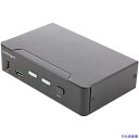 ■スターテック KVMスイッチ/2ポート/HDMI 2.0/4K60Hz/アナログ + 7.1chオーディオ/USB 3.0 ハブ SV231HU34K6(57...