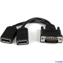 ■スターテック DMS-59 - デュアルDisplayPortアダプターケーブル/20cm/4K x 2K/DMS 59ピン2分岐 DMSDPDP1(5724...