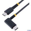 ■スターテック USBケーブル/USB-C - USB-C/15cm/USB 2.0/L型 右向き/60W PD/アラミド繊維補強 R2CCR15CUSBCAB...