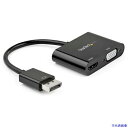 ■スターテック ディスプレイアダプター/DP - HDMI 2.0 & VGA/4K60Hz/ブラック/ビデオ 変換 コンバーター DP2VGAHD20(574...
