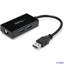 ■スターテック LANアダプター/USB-A/1x RJ45/ギガビットイーサネット/2x USB-Aポート/ブラック USB31000S2H(5746870)...
