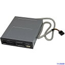 ■スターテック マルチメディアメモリーカードリーダー/3.5インチ フロントベイ内蔵型/USB 2.0/22-in-1/ブラック 35FCREADBK3(574...
