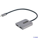 ■StarTech ディスプレイアダプター/USB−C − 2x HDMI/4K60Hz/Windowsのみ/マルチモニター MST14...