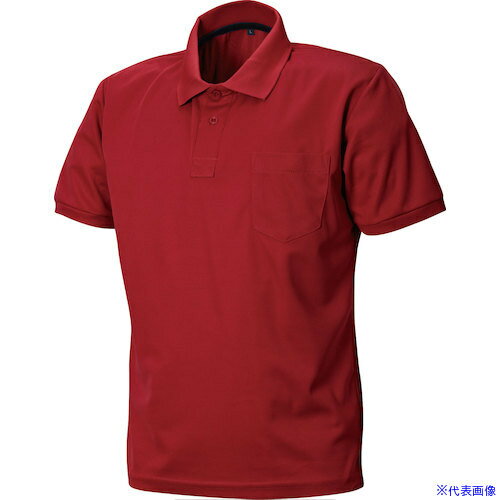 ■リンクサス クイックドライポロシャツ レッド LL LXS018103LL(5753440)[送料別途見積り][法人・事業所限定][外直送](4.0)