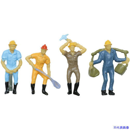 オレンジブック トラスコ中山　TRUSCOArTeC ジオラマ模型 工事現場の人 1/42 10個組(55587) 〔品番:55587〕[ 注番:5764894]特長仕様仕様2材質/仕上セット内容/付属品注意原産国（名称）中国JANコード本...