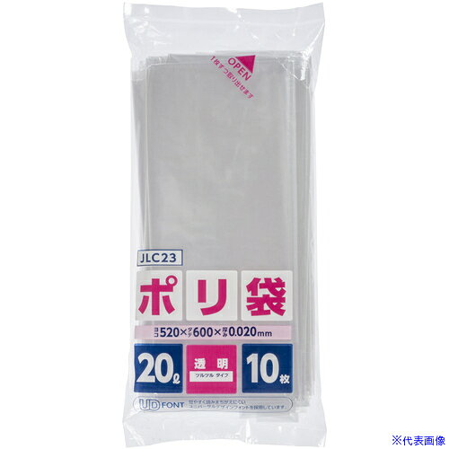 ■ジャパックス 20Lポリ袋(LL) 透明 コンパクト JLC23(5779054)×60[送料別途お見積り][法人限定][掲外取寄]