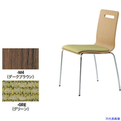 ■NAIKI ミーティングチェアー E360FM4GRE(5815693)[送料別途お見積り][法人限定][掲外取寄]