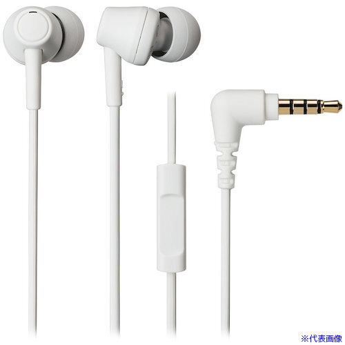 ■オーディオテクニカ マイク付きイヤホン ATHCK350XISWH(5823682)