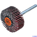 ■TRUSCO セラミックフラップホイール 軸径3mm #80 外径25×幅10×軸長30 (10個入) TCF2510CE80(5880617)