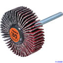 ■TRUSCO セラミックフラップホイール 軸径3mm #80 外径30×幅10×軸長30 (10個入) TCF3010CE80(5880623)