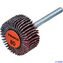 ■TRUSCO セラミックフラップホイール 軸径3mm #80 外径20×幅10×軸長30 (10個入) TCF2010CE80(5882116)