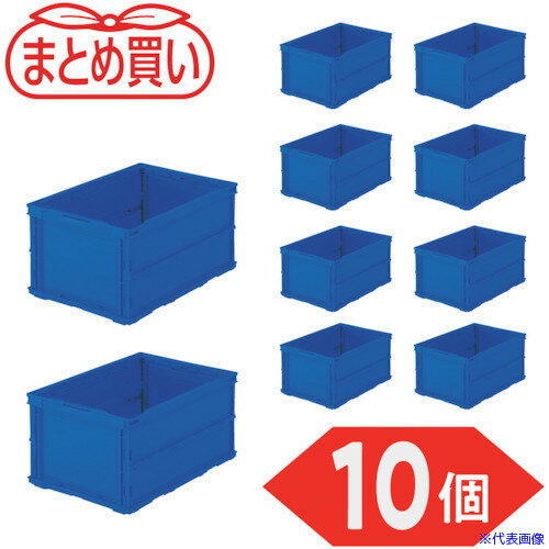 ■TRUSCO 【まとめ買い】オリコン 薄型折りたたみコンテナ 40L ダークブルー 10個 TRO40BDB10P(5919093)