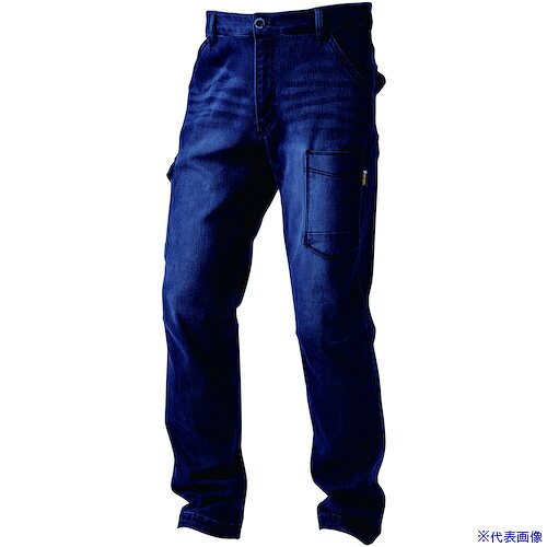 ■CHUSAN HOT ストレッチデニムカーゴパンツ インディゴブラック 3L 9845743L(5944719)[送料別途見積り][法人・事業所限定][掲外取寄]