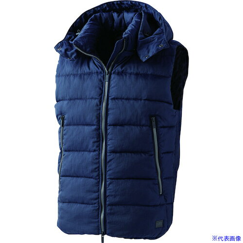 ■CHUSAN 超軽ソロナ・パーカーベスト N・ネイビー 4L 82228114L(5944781)[送料別途見積り][法人・事業..