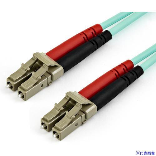 ■StarTech 光ファイバーケーブル/7m/OM4準拠/50/125/LC−LC/LSZH/アクア/マルチモー...