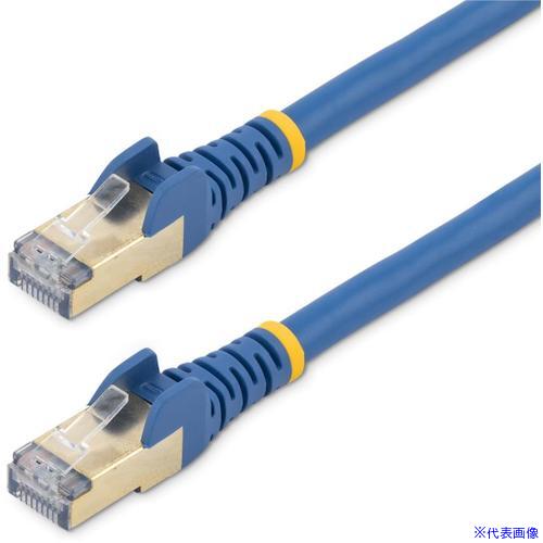 ■StarTech カテゴリ6a LANケーブル/7.5m/ブルー/RJ45コネクター/STPケーブル/10GbE対応/ツメ折れ防止機構付 6ASPAT750CMBL(5947718)[法人限定][外直送元]