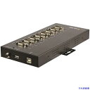 ■スターテック USB - RS232C変換ハブ/USB 2.0/8ポート DB9/メタル筐体/ラックマウント/シリアルアダプター ICUSB234858I(5...