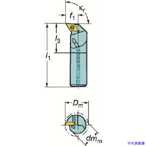 ■サンドビック コロターン111 ポジチップ用ボーリングバイト(480) A25TSDUPR11(6014542)[送料別途見積..