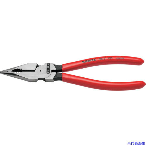 ■KNIPEX ニードルノーズペンチ プラスチックハンドル 185mm 0821185(6107092)