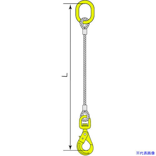 ■コンドーテック マーテック金物付JISロック止ワイヤ BKL スイベルフック φ18×5M MFA-108・BKL-10 05221MAKL185(6123247)[送料別途見積り][法人・事業所限定][外直送]