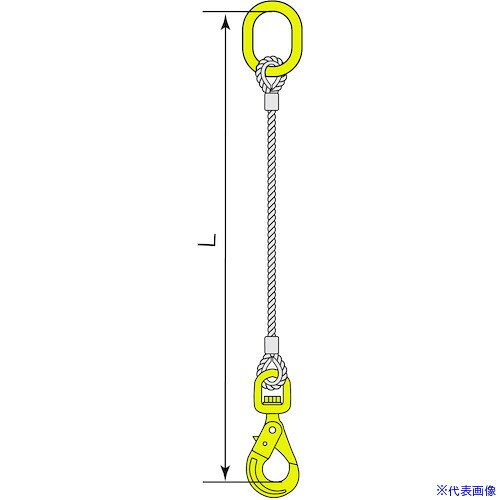 ■コンドーテック マーテック金物付JISロック止ワイヤ BKL スイベルフック・大型マスターリンク付 φ12×1.5M MFX-108・BKL-6 05221MXKL121S5(6123470)[送料別途見積り][法人・事業所限定][外直送]