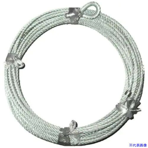 ■コンドーテック ウインチ用補修ワイヤ 片コース片エンドロック 6mm×50m 052283O06050(6123551)[送料別途お見積り][法人限定][外直送]