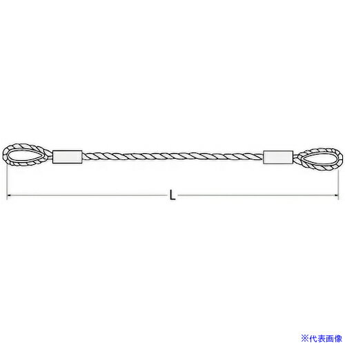 ■コンドーテック JISロック止ワイヤ φ18×6M 両コース入 05221186(6123706)[送料別途見積り][法人・事業..