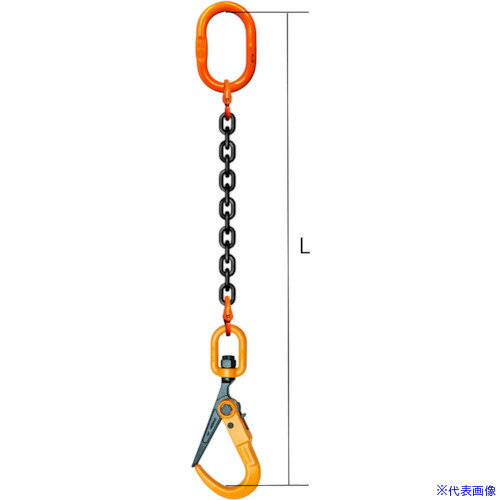 ■コンドーテック 敷鉄板用フック付 チェーンスリング M−SLH2S−2Tx1.5M 03501MSLH2S1S5(6124460)[送料別..