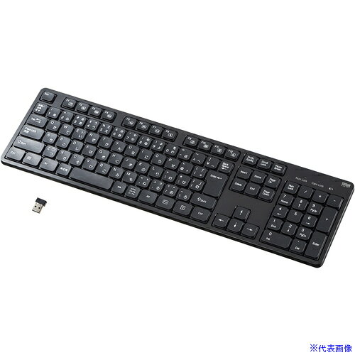 ■SANWA ワイヤレス静音キーボード SKBWL37BK(6163432)[法人限定][外直送元]
