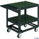 ■OS ツーリングワゴン 棚2段タイプ(ブラック)間口693mm 奥行550mm 高さ790mm HSK40A・NC5-46用 WD4060B(6345781)...