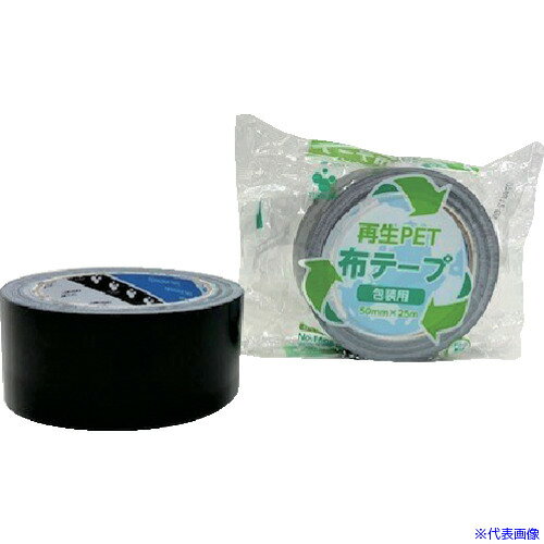 オレンジブック トラスコ中山　TRUSCOTERAOKA 再生PET布テープ No.1605 黒 50mm×25M 〔品番:1605BK50X25〕[ 注番:6527455]特長●環境に配慮した再生材料と自然由来の素材を使用した梱包テープです。●グリーン購入法適合品です。●基材に再生PET100％使用しています。●薄くしなやかなため凹凸にもなじみやすく、軽包装から重包装まで対応しています。●環境に配慮し廃棄物を削減および、作業性を向上したノンパッケージ品（ピロー包装無し）もご用意しております。※クリーム色のみ用途●一般包装。仕様●色：黒●幅(mm)：50●長さ(m)：25●厚さ(mm)：0.18●テープカット条件：手で切断可能●粘着力(N/25mm)：11.26●引張強度(N/25mm)：89.2●筆記可否：油性ペンで書ける●紙管サイズ(mm)：75●グリーン購入法適合品仕様2材質/仕上●基材：再生PET繊維●粘着剤：ゴム系セット内容/付属品注意●人体には貼らないで下さい。原産国（名称）日本JANコード4964833160521本体質量300gオレンジブック トラスコ中山　TRUSCOTERAOKA 再生PET布テープ No.1605 黒 50mm×25M 〔品番:1605BK50X25〕[注番:6527455][本体質量：300g]《包装時基本サイズ：110×110×50》〔包装時質量：300g〕分類》梱包用品》テープ用品》梱包用テープ☆納期情報：仕入れ先通常在庫品 (欠品の場合有り)