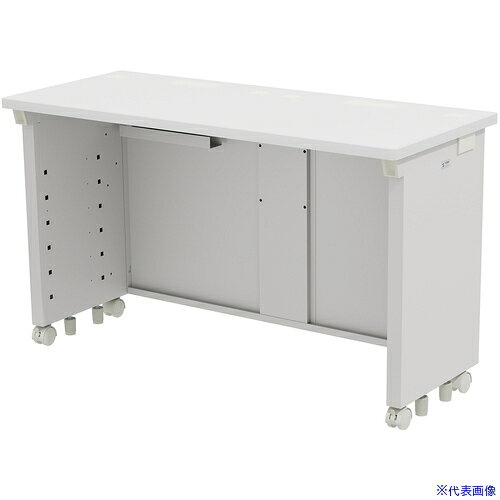 ■SANWA eデスク(ホワイト)W1200×D500×H700 EDSK12050W(6530583)[送料別途お見積り]...