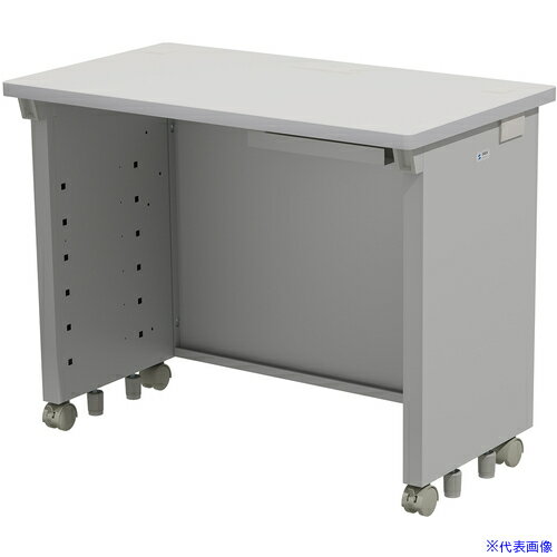 ■SANWA eデスク(グレー)W900×D500×H700 EDSK9050GY(6541673)[法人限定][外直送元]