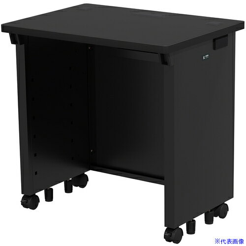 ■SANWA eデスク(ブラック)W700×D500×H700 EDSK7050BK(6543198)[法人限定][外直送元]
