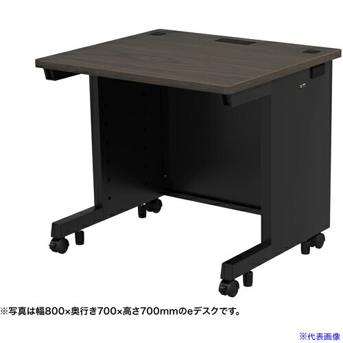 ■SANWA eデスク(濃い木目)W850×D800×H720 EDSK8580M72(6544770)[送料別途お見積り][法人限定][外直送]