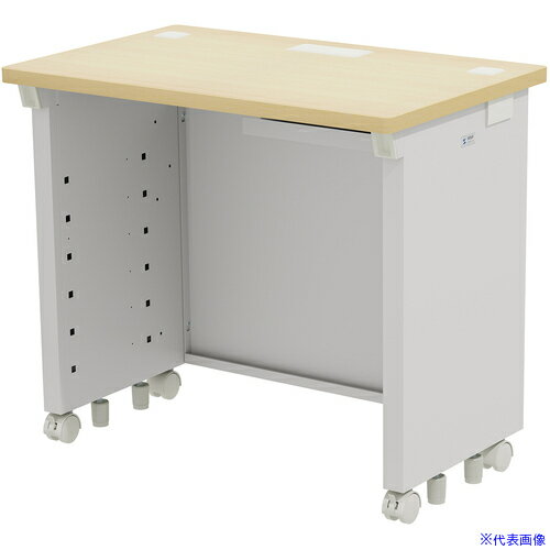 ■SANWA eデスク(薄い木目)W800×D500×H700 EDSK8050LM(6544804)[法人限定][外直送元]