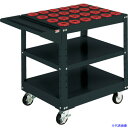 ■OS ツーリングワゴン 棚1段タイプ(ブラック)間口693mm 奥行550mm 高さ790mm NT30・BT30用 WN3030B(6547868)[法人限...