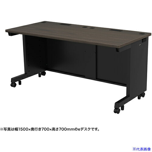 オレンジブック トラスコ中山　TRUSCOSANWA eデスク(濃い木目)W1500×D800×H720 〔品番:EDSK15080M72〕[ 注番:6547999]特長●設置場所や設置機器、用途に合わせて150種類のサイズから選べるデスクシリーズです。●幅600〜1800mm、奥行500・600〜800mmで50mmピッチのサイズバリエーションがあります。●高さは700mmと720mmを選べます。●レイアウト変更などが行えるようにキャスターが付いています。●総耐荷重180kgです。●重量のある機器の設置等も可能です。●サブテーブル、中棚、床固定金具、引き出し、キーボードスライダーのオプションを用意しております。●ケーブル収納パネルを加えることでバックパネルを二重構造にでき、ケーブルを隠すことができるようになります。仕様●間口(mm)：1500●奥行(mm)：800●高さ(mm)：720●天板色：濃い木目●フレームカラー：ブラック●天板サイズ(mm)：W1500×D800×t25●製品重量(kg)：41.7●総耐荷重(kg)：180●天板部均等耐荷重(kg)：150●中心荷重(kg)：80仕様2●梱包：3個口/760×850×95mm・15.6kg1560×860×40mm・22.8kg1490×595×40mm・9.7kg材質/仕上セット内容/付属品注意原産国（名称）日本JANコード4969887394151本体質量41700gオレンジブック トラスコ中山　TRUSCOSANWA eデスク(濃い木目)W1500×D800×H720 〔品番:EDSK15080M72〕[注番:6547999][本体質量：41700g]分類》オフィス・住設用品》オフィス家具》デスクシステム☆納期情報：オレンジブック掲載以外でメーカー直送品【法人限定＝会社名ご記入お願い致します。】
