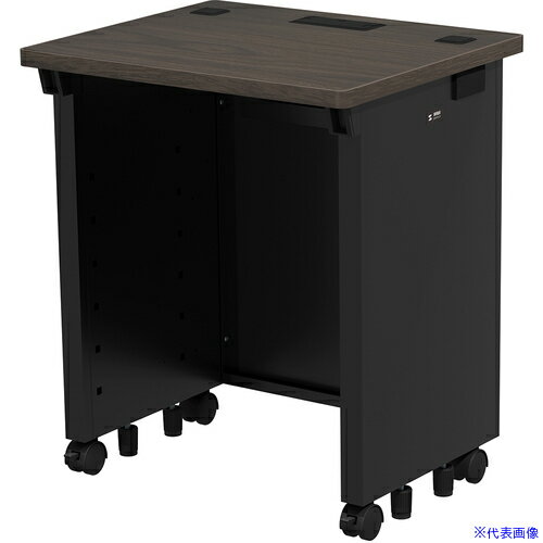 ■SANWA eデスク(濃い木目)W600×D500×H700 EDSK6050M(6549555)[法人限定][外直送元]