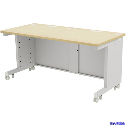 ■SANWA eデスク(薄い木目)W1500×D700×H700 EDSK15070LM(6551148)[送料別途お見積り][法人限定][外直送]