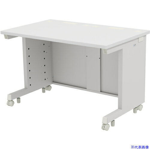 ■SANWA eデスク(ホワイト)W1100×D700×H700 EDSK11070W(6552713)[送料別途お見積り][法人限定][外直送]