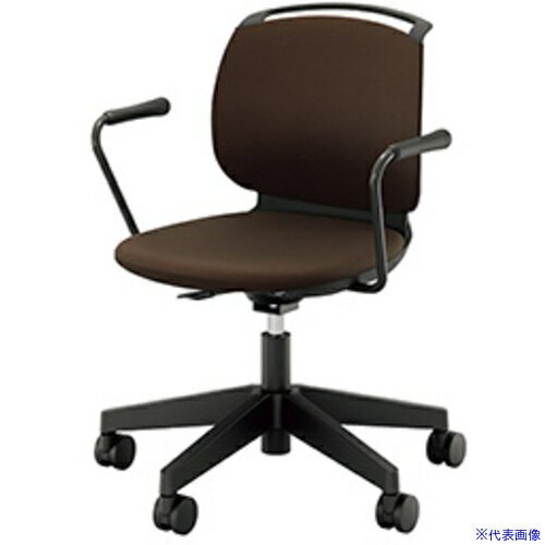 ■NAIKI ミーティングチェアー(肘付) E480型 ルント runto E485FKB1COF(6562771)[送料別途お見積り][法人限定][掲外取寄]