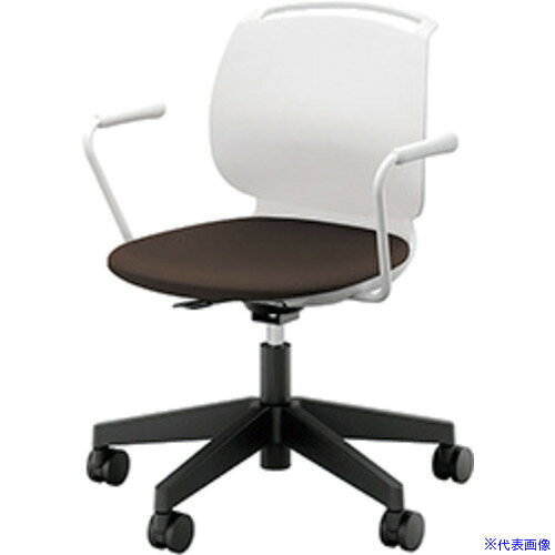 Meeting Chairs - ■NAIKI ミーティングチェアー(肘付) E480型 ルント runto E485FH3COF(6564314)[送料別途お見積り][法人限定][掲外取寄]