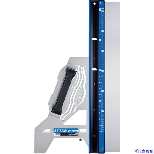 ■シンワ 丸のこガイド定規 エルアングルPLUS 併用目盛 補助板付 60cm 73197(6564874)[送料別途お見積り][法人限定][掲外取寄]