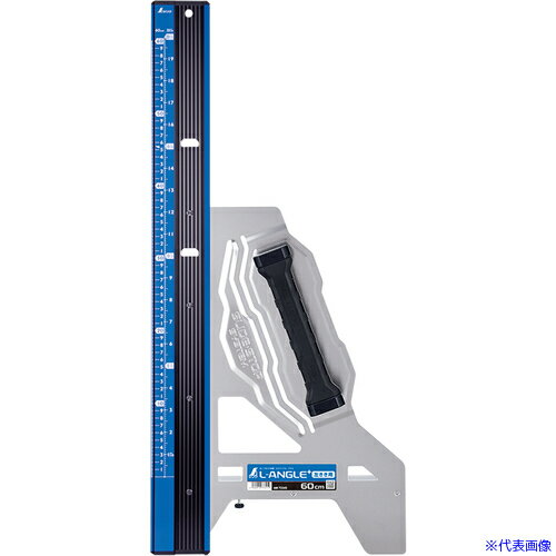 ■シンワ 丸ノコガイド定規 エルアングル PLUS 併用目盛 左きき用 60cm 73345(6564879)[送料別途お見積り][法人限定][掲外取寄]