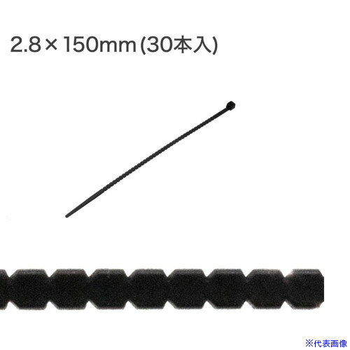 オレンジブック トラスコ中山　TRUSCOアストロプロダクツ 手でちぎれる結束バンド 2.8X150mm(30本入) 〔品番:2026000012506〕[ 注番:6584798]特長●ニッパー不要で、手でちぎることが可能です。●特殊構造で、ちぎりやすさと引っ張り強度を両立し、一般的な結束バンドと同等に使用可能です。●対象物を締め込んだ後に、余りの部分を摘まんでねじるだけで簡単にちぎることが可能です。用途●結束固定用仕様●色：黒●幅(mm)：2.8●長さ(mm)：150●使用温度範囲(℃)：-30~+85●長さ(m)：150仕様2●・全長：150mm●・幅：2.8mm●・入数：30本●・材質：PA66(耐候性)●・使用温度範囲：-30〜+85℃●・UL規格難燃グレード：UL94V-2●・屋外使用可能想定年数：3〜5年材質/仕上●PA66(耐候性)セット内容/付属品注意●※ループ状にして何かを吊り下げるなど、結束以外の用途に使用しないでください。●※直射日光など高温になる場所では保管しないでください。●※使用可能年数は、実際の使用環境や、使用方法によって変化します。●※屋外使用可能想定年数は、使用可能年数、品質を保証するものではありません。原産国（名称）台湾JANコード2026000012506本体質量18gオレンジブック トラスコ中山　TRUSCOアストロプロダクツ 手でちぎれる結束バンド 2.8X150mm(30本入) 〔品番:2026000012506〕[注番:6584798][本体質量：18g]《包装時基本サイズ：225×60×11》分類》電子機器》電設配線部品》ケーブルタイ☆納期情報：メーカー取り寄品（弊社より発送）