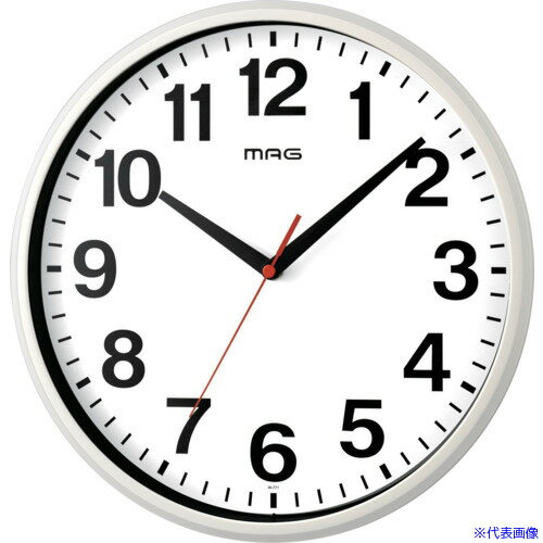 ■MAG 掛け時計 アナログ シューレ 静音 連続秒針 ホワイト 直径29cm W−771WH−Z W771WHZ(6590979)