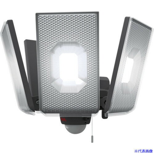 オレンジブック トラスコ中山　TRUSCOmusashi 12.5W×4灯スライド型 LEDセンサーライト 〔品番:LEDAC4000〕[ 注番:6596821]特長●シンプル機能のコンセント式センサーライトです。●ライト部がスライド式で照射方向が真下や真横に自由に調節できます。●真下を照らしたり、両端を照らすことも自由自在です。●通常のセンサーモードでは人が近づくと自動点灯し設定時間で自動消灯します。●ひもスイッチを引くと投光器モードになり常時点灯するので、長時間使用する作業灯としても使えます。仕様●幅(mm)：171●奥行(mm)：170●高さ(mm)：173●使用電球(W)：12.5×4●電源：AC100V●点灯保持時間：5秒〜5分●明るさ(lm)：5000●消費電流(W)：49●電源コード長さ(m)：2.5●タイプ：12.5W×4灯仕様2●保護等級：IP44材質/仕上●ABS●透明PC●PCセット内容/付属品●取り付けネジ×2●プラスチックプラグ×2注意原産国（名称）中国JANコード4954849540059本体質量825gオレンジブック トラスコ中山　TRUSCOmusashi 12.5W×4灯スライド型 LEDセンサーライト 〔品番:LEDAC4000〕[注番:6596821][本体質量：825g]《包装時基本サイズ：185×180×184》〔包装時質量：950g〕分類》環境改善用品》防災・防犯用品》防犯用センサーライト☆納期情報：仕入れ先通常在庫品 (欠品の場合有り)