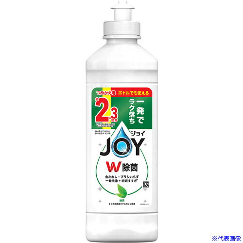 ■P&G 食器用洗剤 ジョイ W除菌 緑茶 キャップ付き つめかえ用 300ml 239099(6609549)×20[送料別途お見積り][法人限定][掲外取寄]